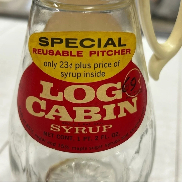 Vintage Log Cabin Syrup Reusable Dispenser General Foods Corp Vintage Condition - Picture 3 of 6
